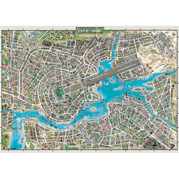 City of Pop Map Art 2000 Piece Jigsaw Puzzle Heye - for just $49.99! 