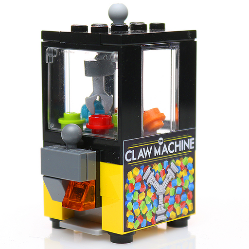 Minifig-Scale Arcade Claw Machine Building Set made from LEGO parts - Just $19.99! Shop now at Retro Gaming of Denver