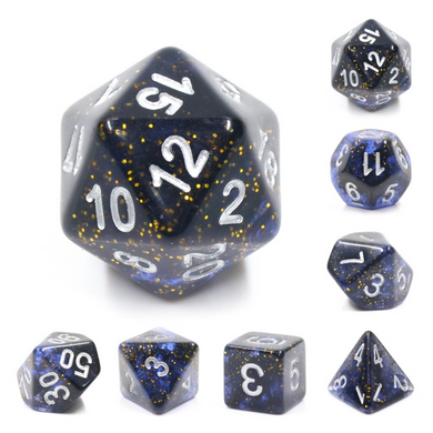 Clear Night Sky RPG Dice Set - for just $10.99! 
