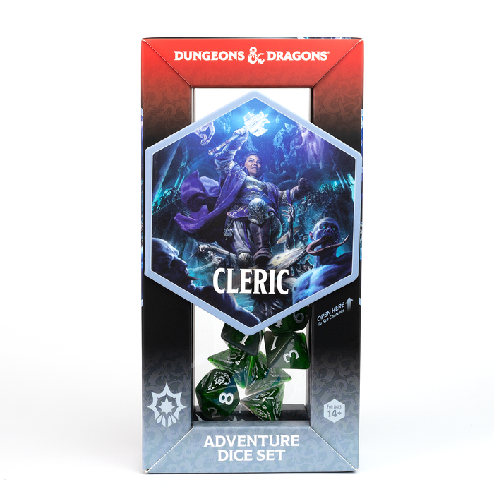 D&D Adventure Dice Set - Cleric Edition | Green 15pc Collection - for just $24.99! 