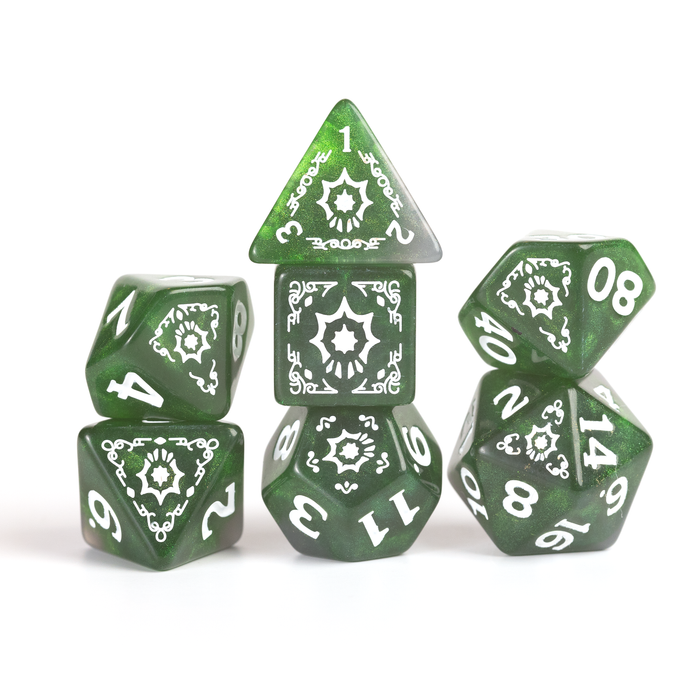 D&D Adventure Dice Set - Cleric Edition | Green 15pc Collection - for just $24.99! 