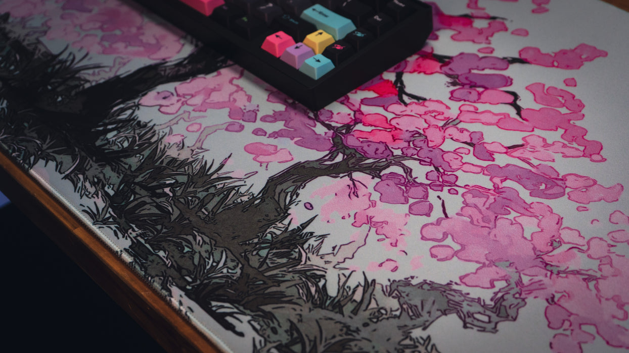 "Sacred Tree" — Cherry Blossom Deskmat - for just $49.95! 