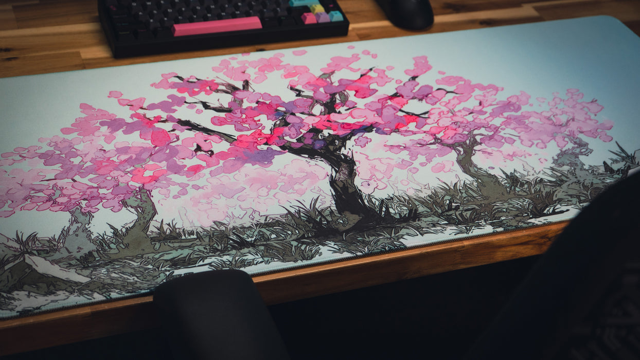 "Sacred Tree" — Cherry Blossom Deskmat - for just $49.95! 