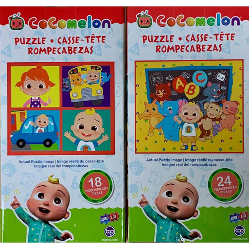 CoComelon Set of 2 Kid Puzzles 18 & 24 Piece Jigsaw Puzzles Sure Lox - for just $9.99! 