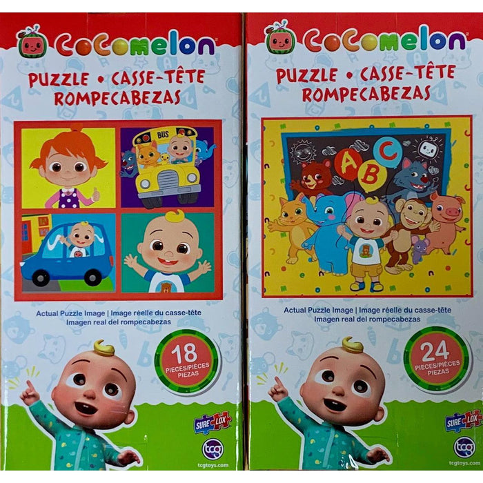 CoComelon Set of 2 Kid Puzzles 18 & 24 Piece Jigsaw Puzzles Sure Lox - for just $9.99! 