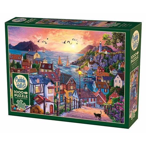 Coastal Town at Sunset 1000 Piece Jigsaw Puzzle Cobble Hill - for just $19.99! 
