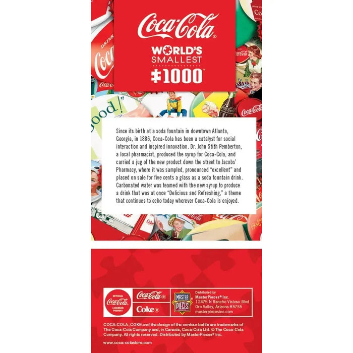 Coca-Cola Caps World's Smallest 1000 Piece Jigsaw Puzzle in Tin MasterPieces - for just $19.99! 
