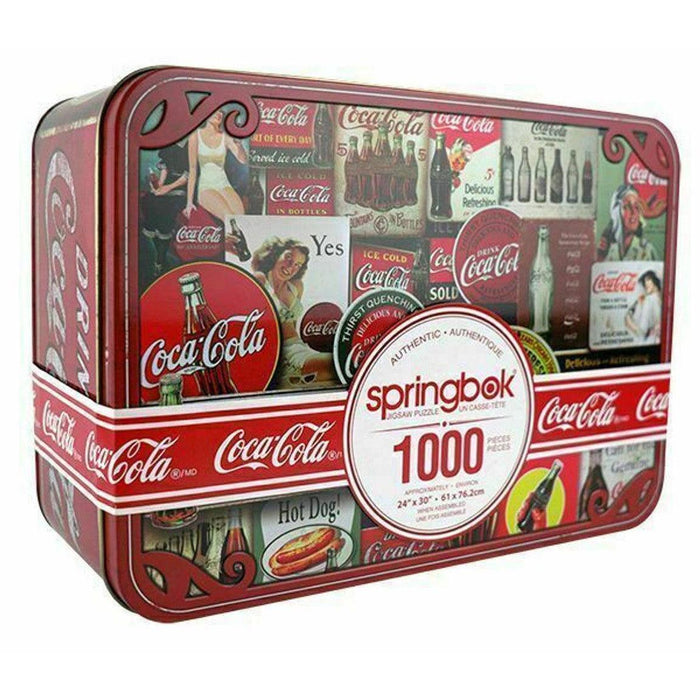 Coca-Cola Tin Signs 1000 Piece Jigsaw Puzzle in Tin Springbok - for just $19.99! 