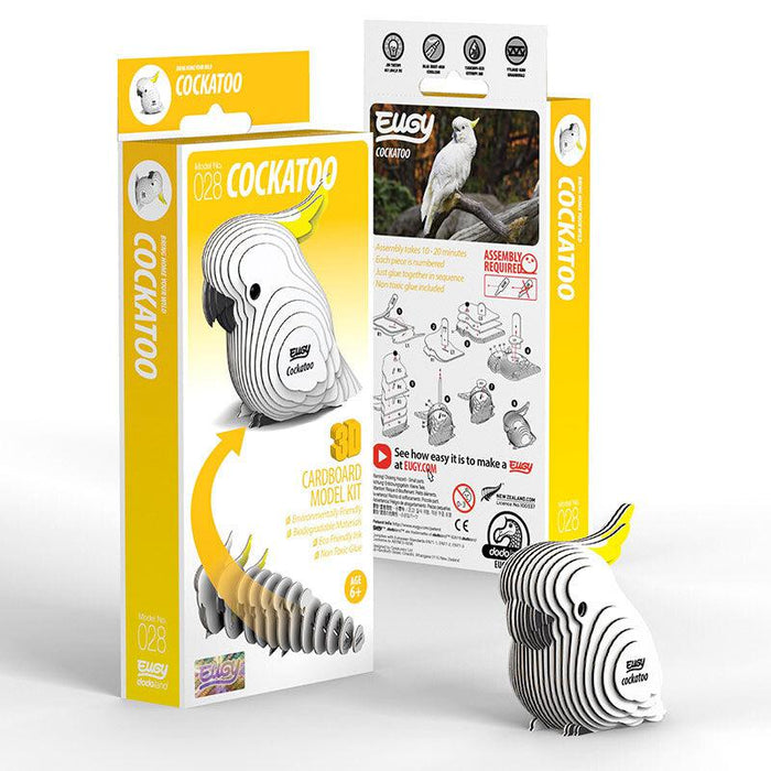 Cockatoo 3D Cardboard Model Kit Eugy - for just $11.99! 