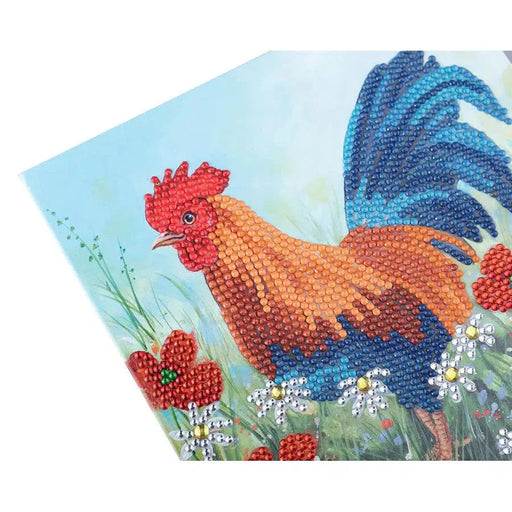 Cockerel in the Field Crystal Art Card Kit Craft Buddy - for just $7.99! 