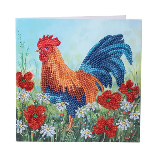 Cockerel in the Field Crystal Art Card Kit Craft Buddy - for just $7.99! 