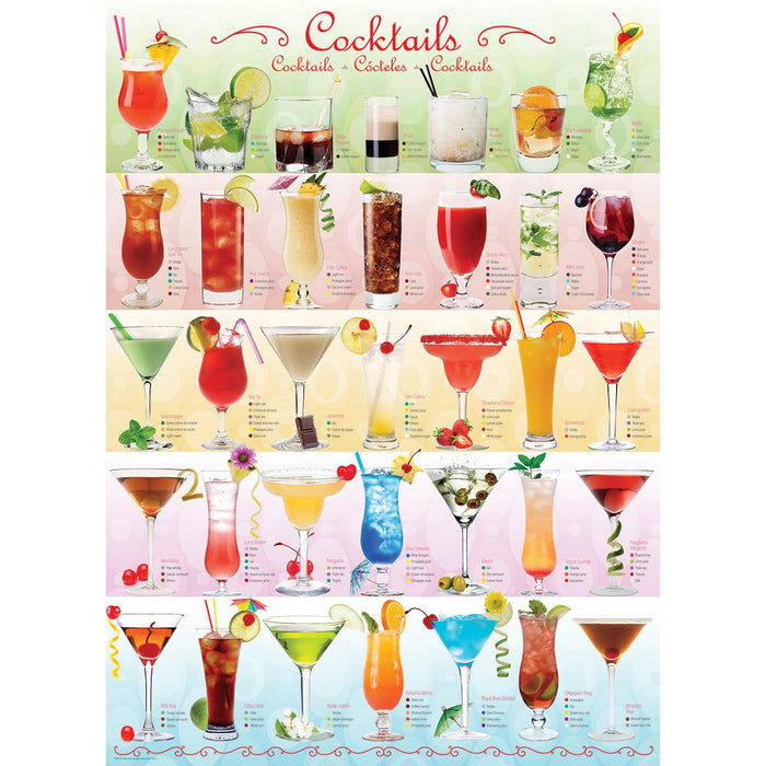 Cocktails 1000 Piece Jigsaw Puzzle Eurographics - for just $19.99! 