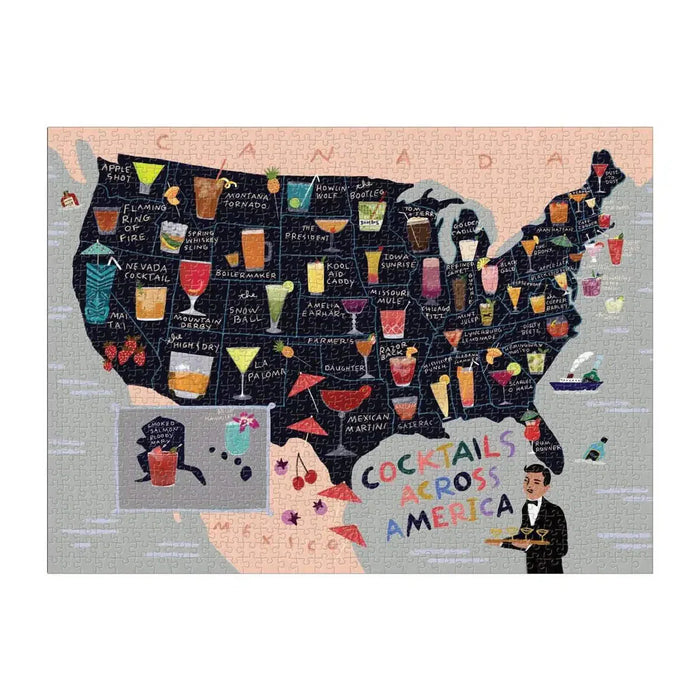 Cocktails Across America 1000 Piece Jigsaw Puzzle Galison - for just $19.99! 