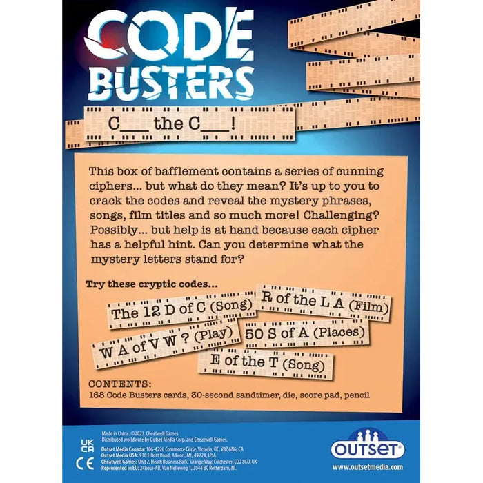 Code Busters - Mysteries & Ciphers Solving Game - Outset - for just $17.99! 
