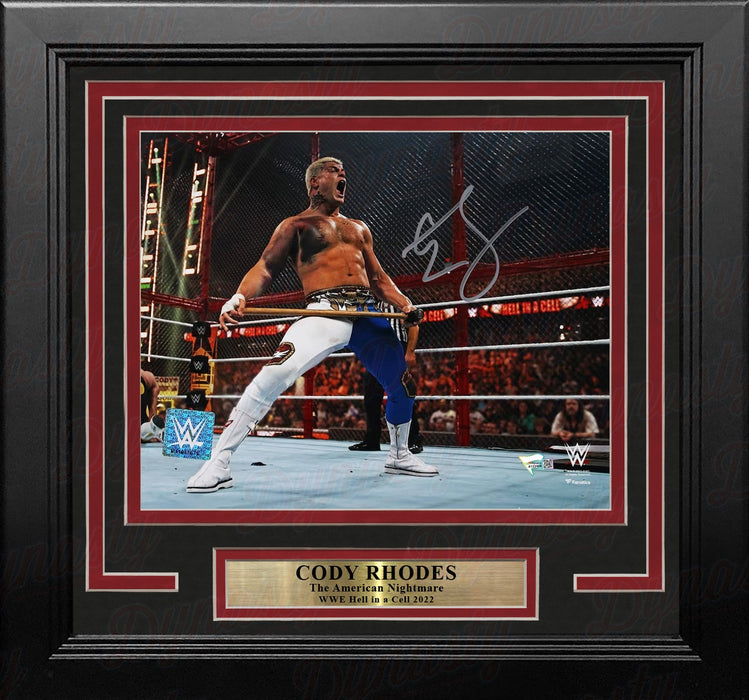 Cody Rhodes Hell in a Cell with a Sledgehammer Autographed 8" x 10" Framed Wrestling Photo - for just $149.99! 