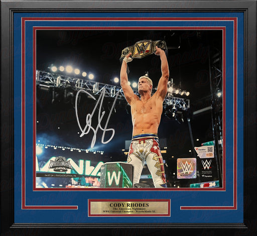 Cody Rhodes WrestleMania XL Championship Celebration Autographed 16x20 Framed WWE Wrestling Photo - for just $299.99! 