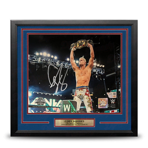 Cody Rhodes WrestleMania XL Championship Celebration Autographed 16x20 Framed WWE Wrestling Photo - for just $299.99! 