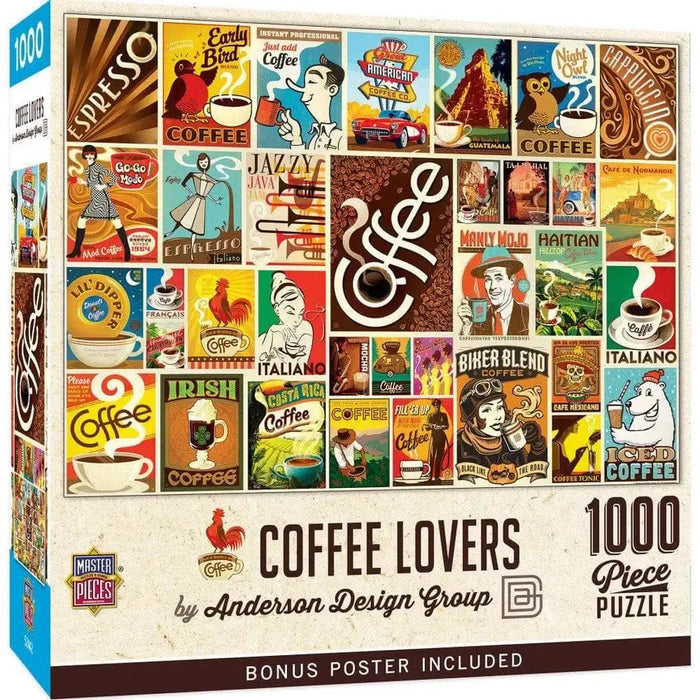 Coffee Lovers by Anderson Design 1000 Piece Jigsaw Puzzle MasterPieces - for just $17.99! 