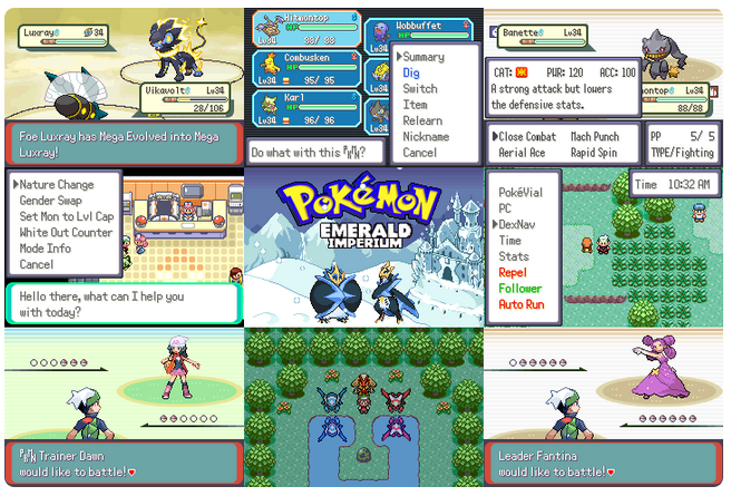 Pokemon Emerald Imperium GBA ROM Hack Video Game Boy Advance - for just $18.99! 