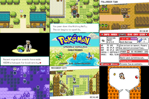 Pokemon Emerald Seaglass GBA Pokemon ROM Hack Video Game Boy Advance - for just $19.49! 