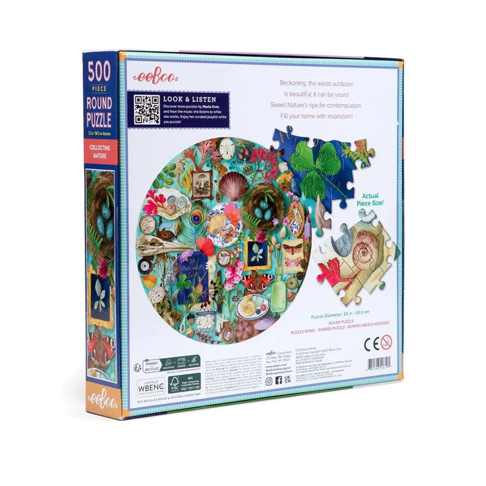 Collecting Nature 500 Piece Round Jigsaw Puzzle eeBoo - for just $26.99! 