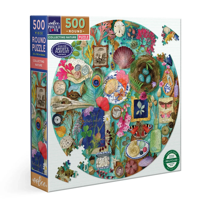 Collecting Nature 500 Piece Round Jigsaw Puzzle eeBoo - for just $26.99! 
