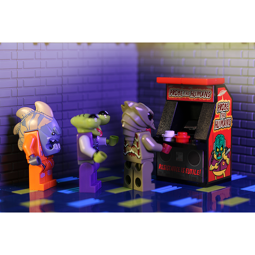Probe the Humans - B3 Customs Arcade Machine - Premium Custom LEGO Kit - Just $9.99! Shop now at Retro Gaming of Denver