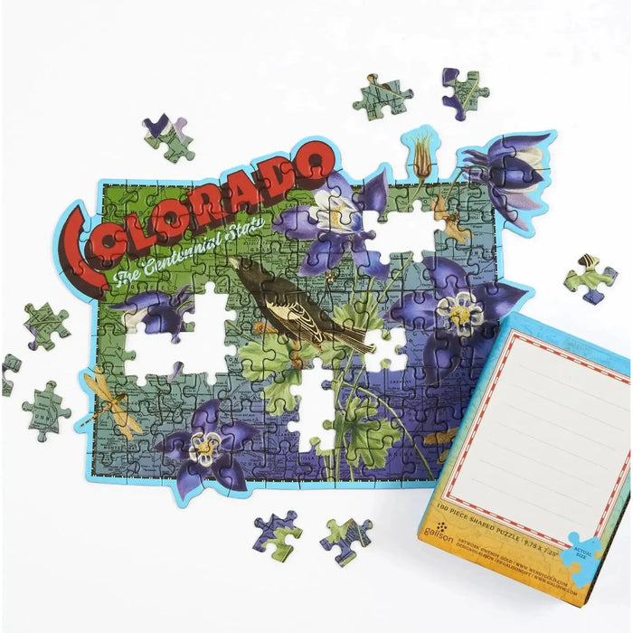 Colorado 100 Piece Mini Shaped Jigsaw Puzzle Galison - for just $7.99! 