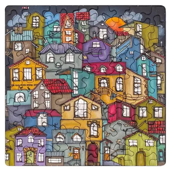Colorful City 72 Piece Pocket Jigsaw Puzzle Curiosi - for just $9.99! 