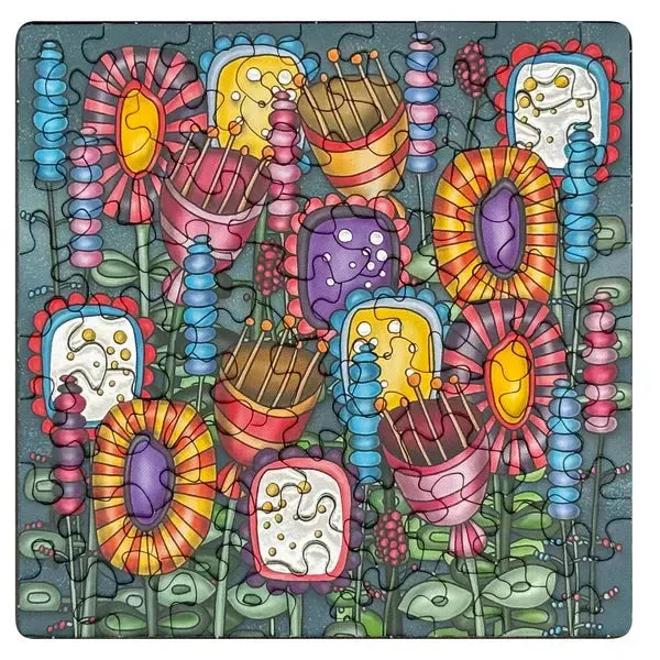 Colorful Flowers 72 Piece Pocket Jigsaw Puzzle Curiosi - for just $9.99! 