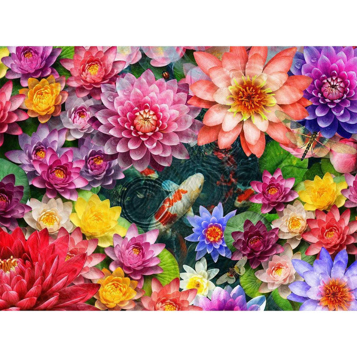 Colorful Koi Pond 1000 Piece Jigsaw Puzzle Springbok - for just $19.99! 