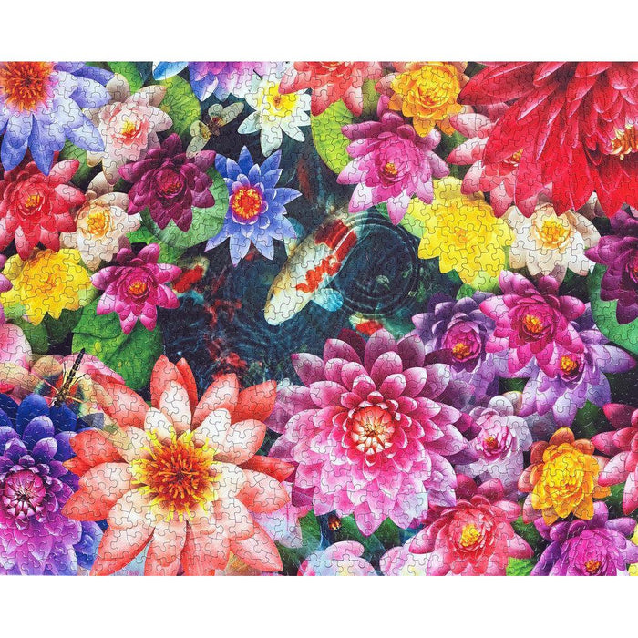 Colorful Koi Pond 1000 Piece Jigsaw Puzzle Springbok - for just $19.99! 