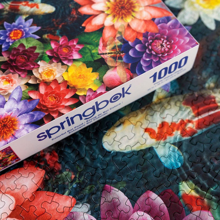 Colorful Koi Pond 1000 Piece Jigsaw Puzzle Springbok - for just $19.99! 