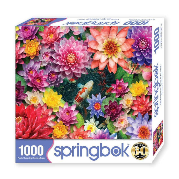 Colorful Koi Pond 1000 Piece Jigsaw Puzzle Springbok - for just $19.99! 