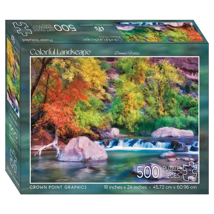 Colorful Landscape 500 Piece Soft Touch Jigsaw Puzzle Crown Point - for just $19.99! 
