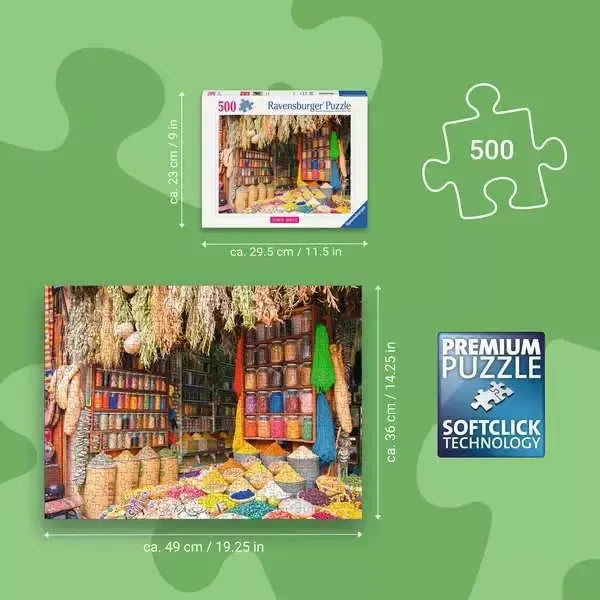 Colorful Spices & Herbs Morocco 500 Piece Jigsaw Puzzle Ravensburger - for just $19.99! 