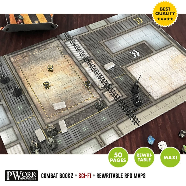 Combat Book 2: Sci-Fi Rewritable Combat Maps for Tabletop RPGs - for just $49.99! 
