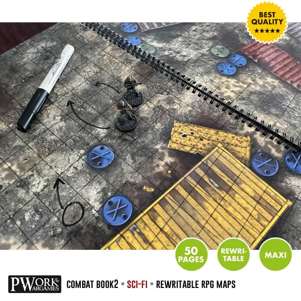 Combat Book 2: Sci-Fi Rewritable Combat Maps for Tabletop RPGs - for just $49.99! 