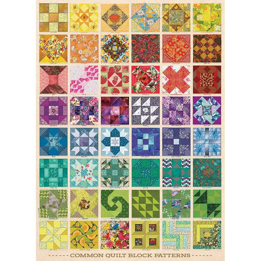 Common Quilt Blocks 1000 Piece Jigsaw Puzzle Cobble Hill - for just $19.99! 