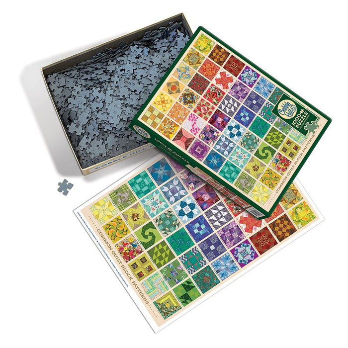 Common Quilt Blocks 1000 Piece Jigsaw Puzzle Cobble Hill - for just $19.99! 