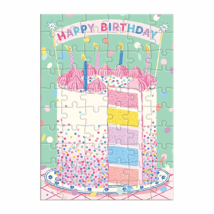 Confetti Birthday Cake Greeting Card 60 Piece Jigsaw Puzzle Galison - for just $7.99! 