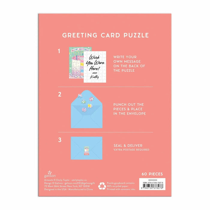 Confetti Birthday Cake Greeting Card 60 Piece Jigsaw Puzzle Galison - for just $7.99! 