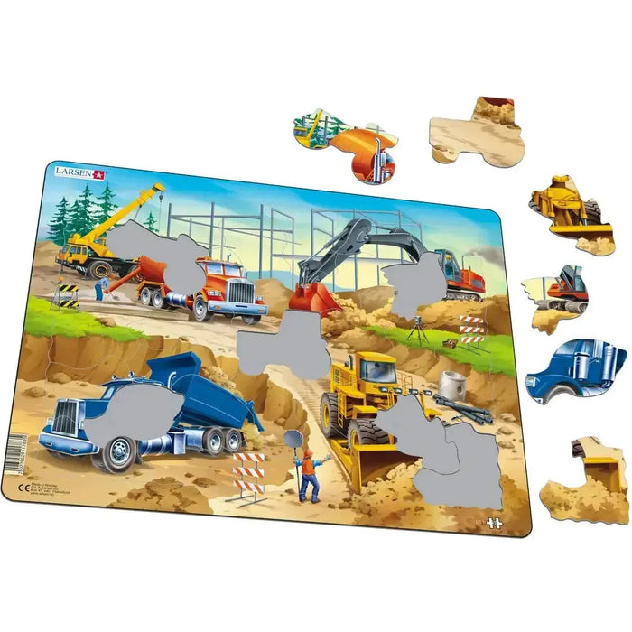 Construction Site 30 Piece Tray Jigsaw Puzzle Larsen - for just $11.99! 