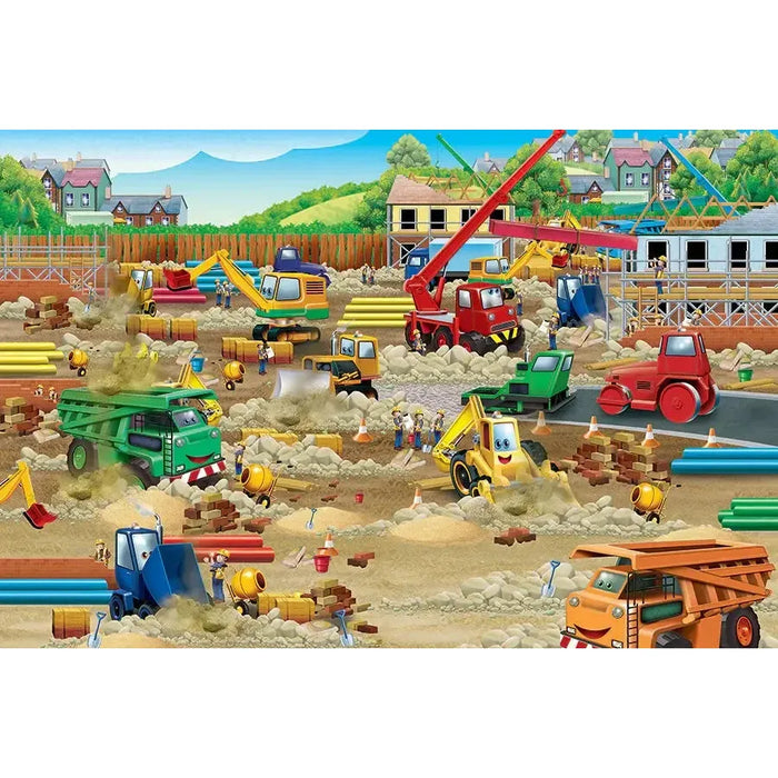 Construction Zone 35 Piece Floor Jigsaw Puzzle Cobble Hill - for just $19.99! 