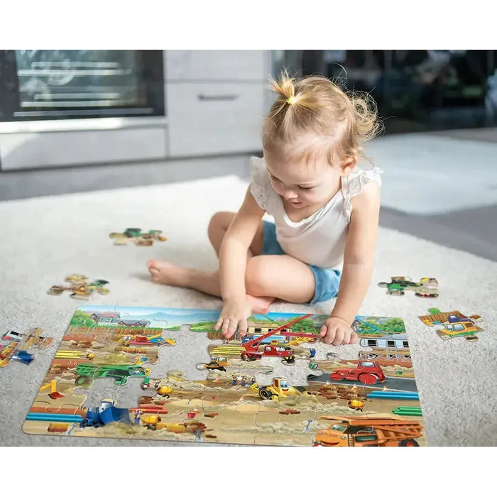 Construction Zone 35 Piece Floor Jigsaw Puzzle Cobble Hill - for just $19.99! 