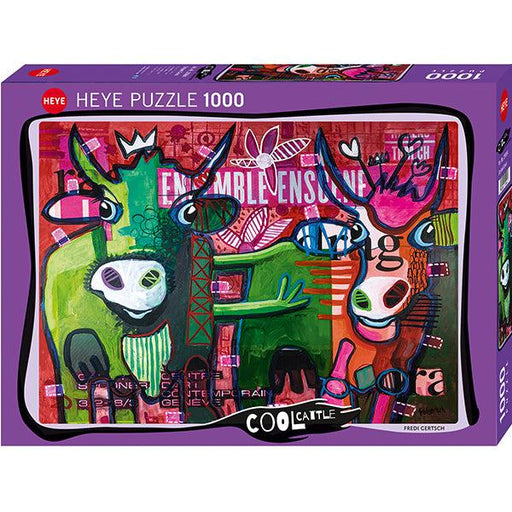 Cool Cattle Striped Cows 1000 Piece Jigsaw Puzzle Heye - for just $29.99! 