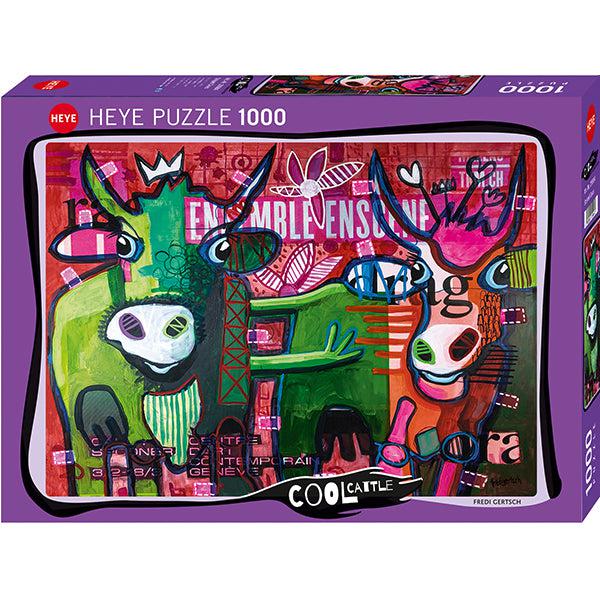 Cool Cattle Striped Cows 1000 Piece Jigsaw Puzzle Heye - for just $29.99! 