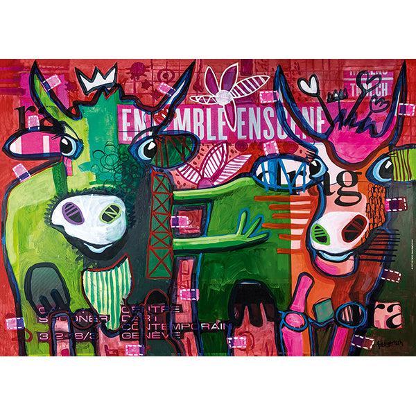 Cool Cattle Stripped Cows 1000 Piece Jigsaw Puzzle Heye - for just $29.99! 