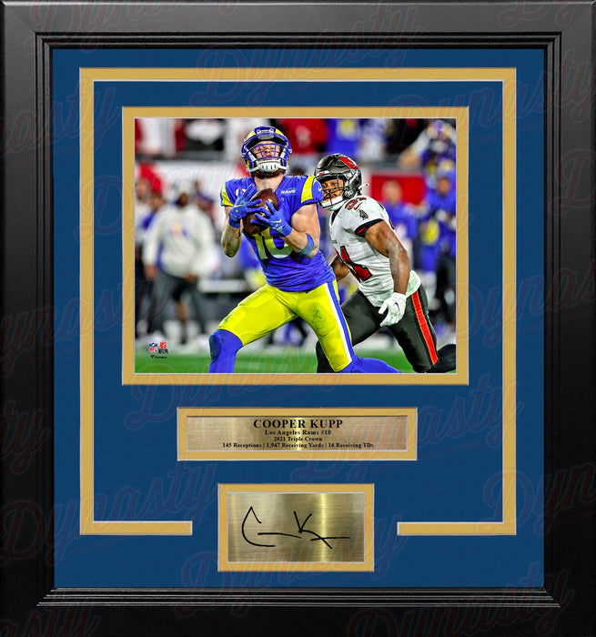 Cooper Kupp Playoff Action Los Angeles Rams 8" x 10" Framed Football Photo with Engraved Autograph - for just $79.99! 