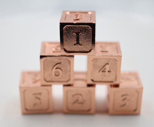 6 piece Metal D6's - Copper - for just $29.99! 